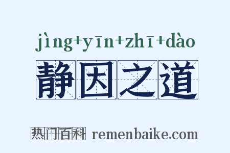 静因之道是什么意思的图片